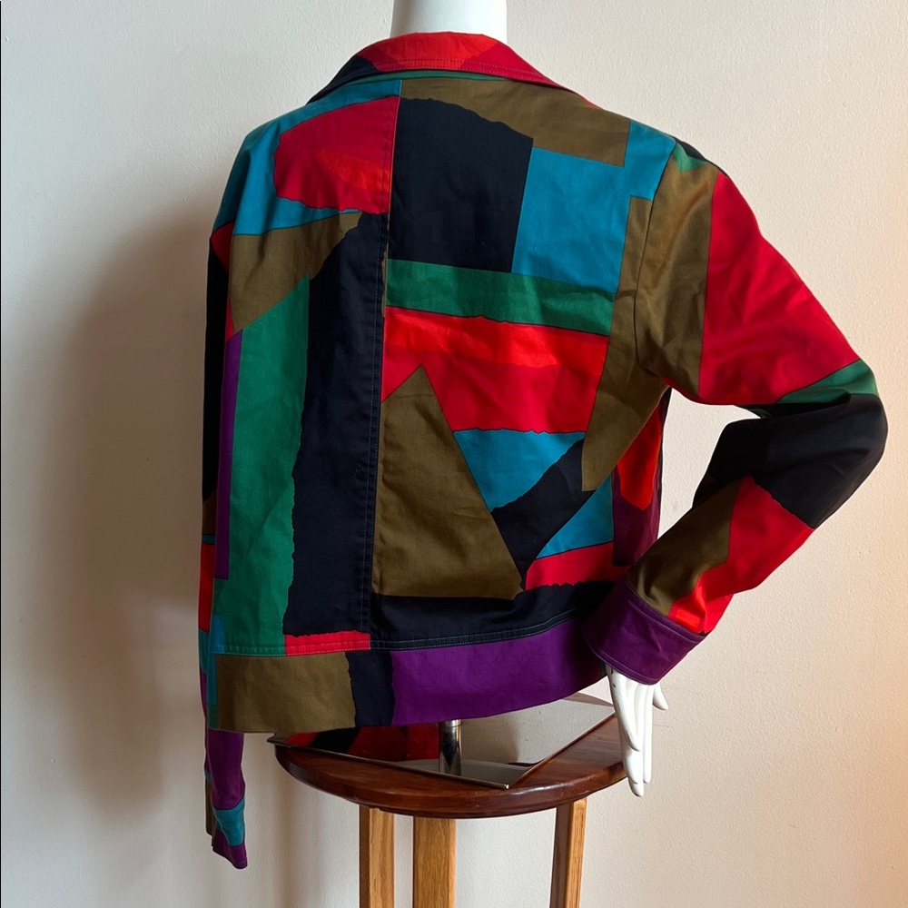 Multicolor Patchwork Women's Blazer vintage stock NWT - Picture 6 of 10